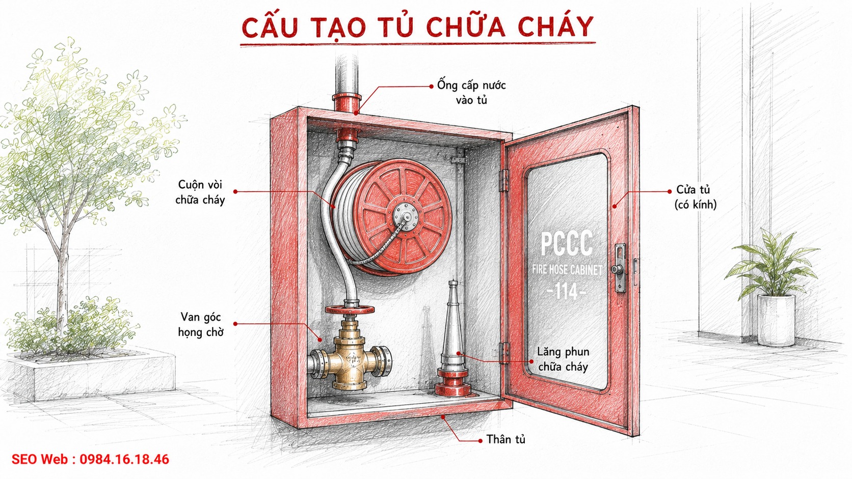Cấu tạo tủ gồm vỏ tôn, cửa kính và khoang chứa thiết bị