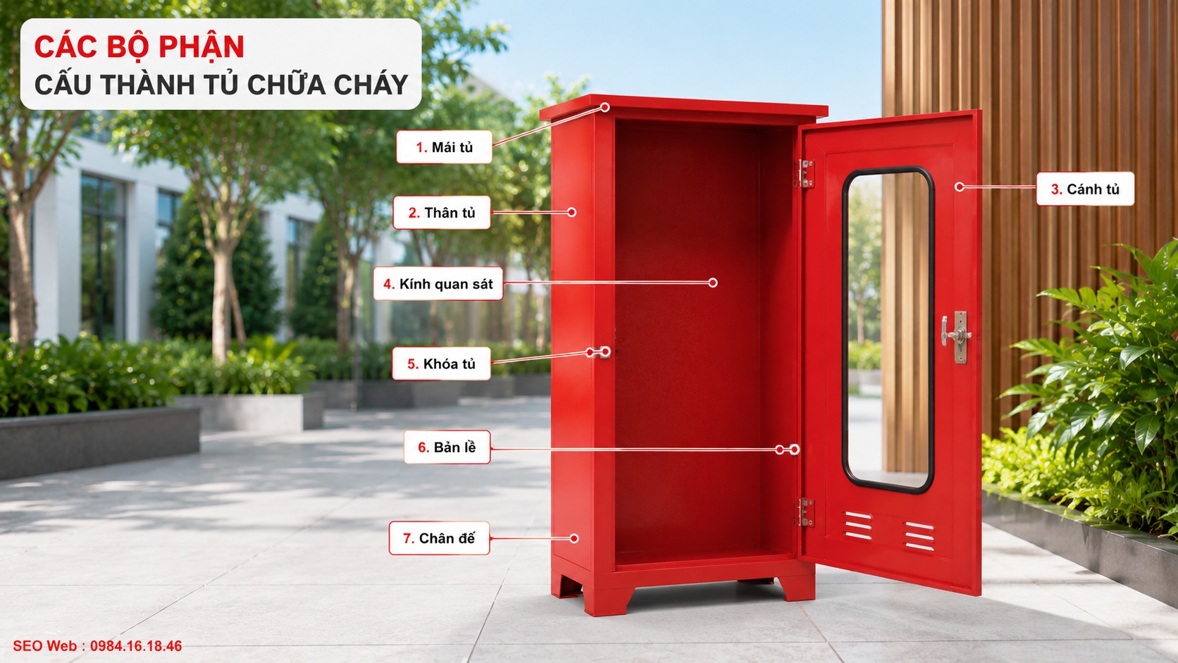 Tủ cứu hỏa kích thước phù hợp giúp lắp đặt thuận tiện hơn