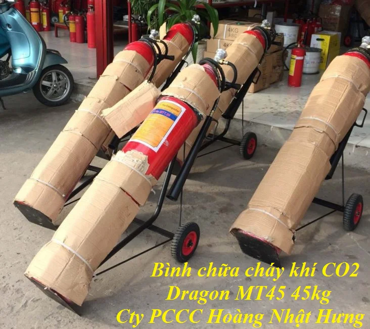 Bình chữa cháy khí CO2 Dragon MT45 45kg Bình chữa cháy khí CO2 Dragon MT45 45kg