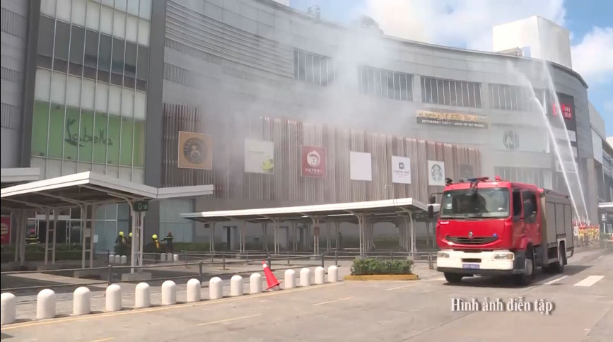 Diễn tập chữa cháy và cứu nạn tại aeon mal Bình Tân