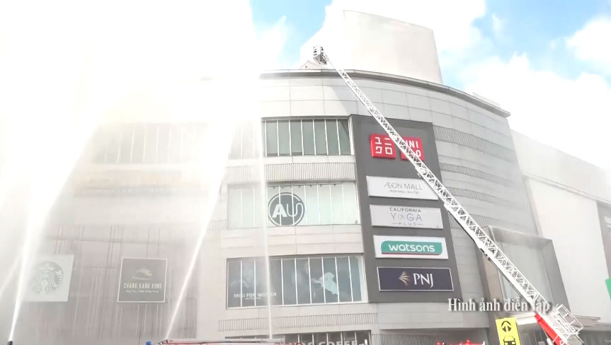 Diễn tập chữa cháy và cứu nạn tại aeon mal Bình Tân