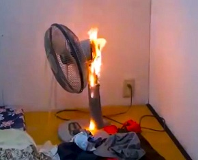 Nguy cơ hoả hoạn từ cháy quạt điện trong gia đình