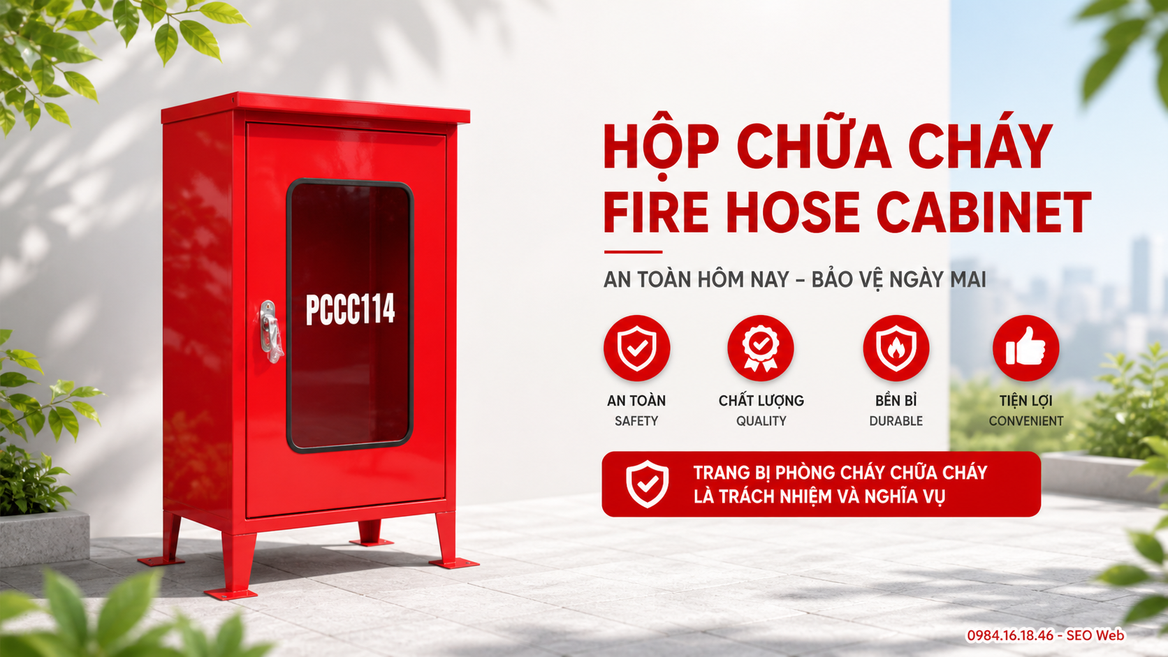 Vị trí lắp đặt tủ chữa cháy nhà yêu cầu kế gọn phù hợp kiến trúc Vị trí lắp đặt tủ chữa cháy nhà yêu cầu kế gọn phù hợp kiến trúc