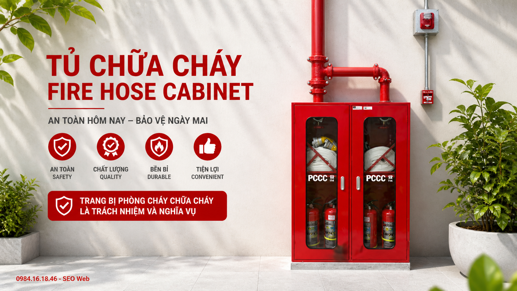 Màu sắc nổi bật giúp người dùng dễ dàng phát hiện trong tình huống khẩn cấp.
