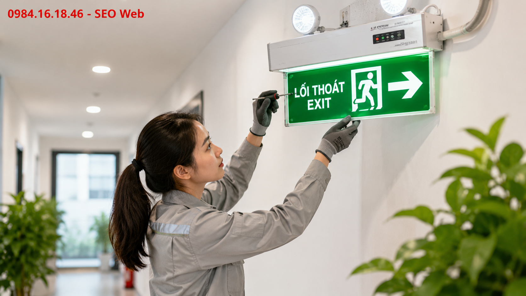 Thực hiện bảo trì đèn Exit đúng quy trình sẽ tăng độ bền giảm chi phí.