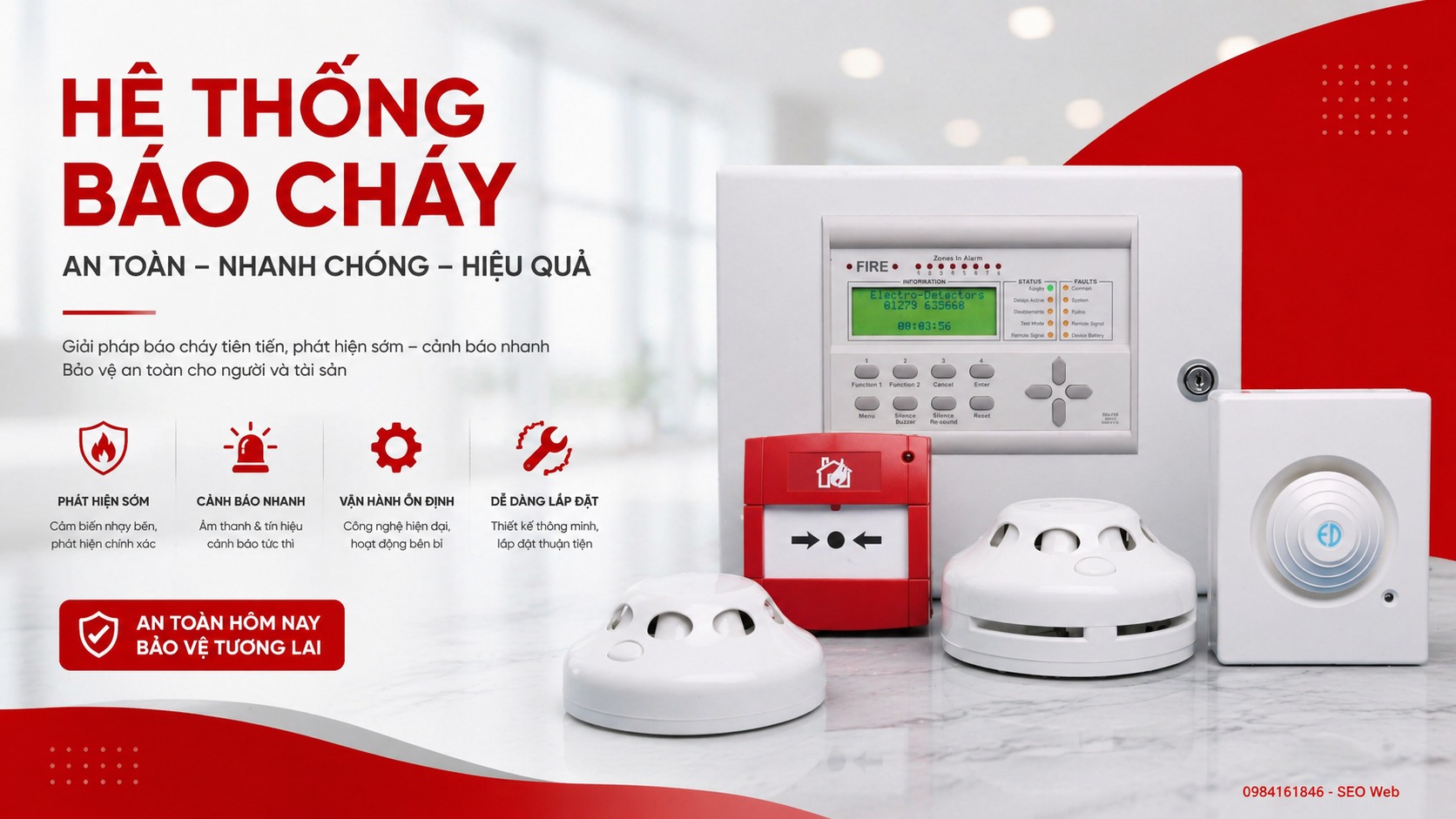 Trang bị, lắp đặt thiết bị báo cháy Formosa tại PCCC Hoàng Nhật Hưng