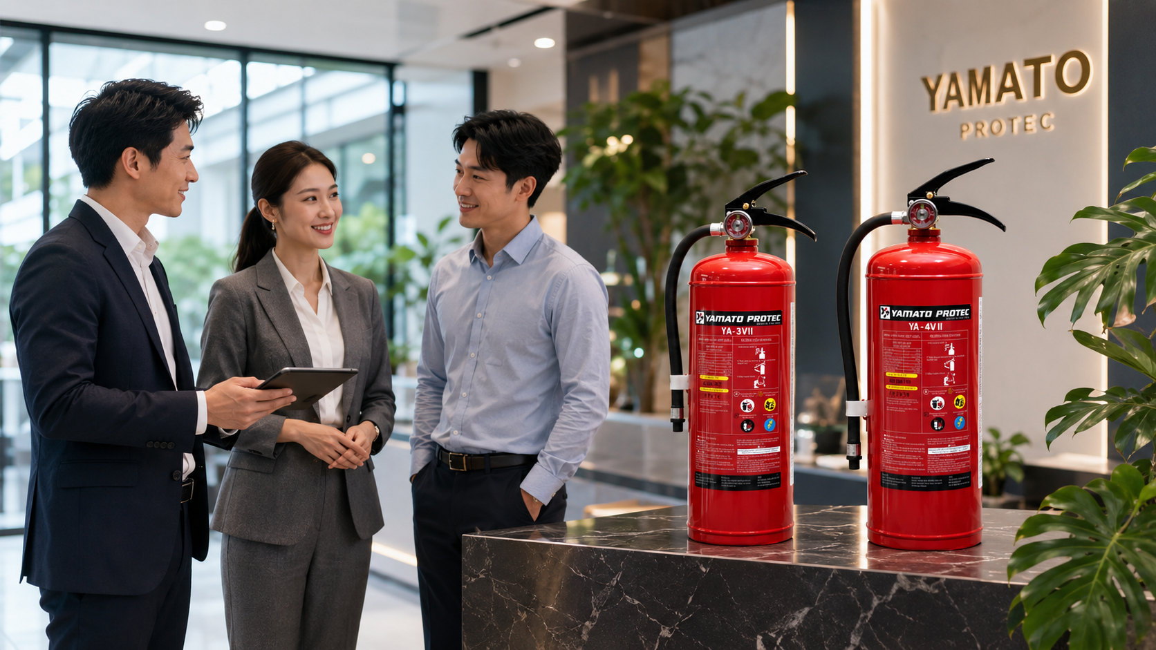 Bình chữa cháy Yamato có cấu tạo vỏ thép dày độ bền cao