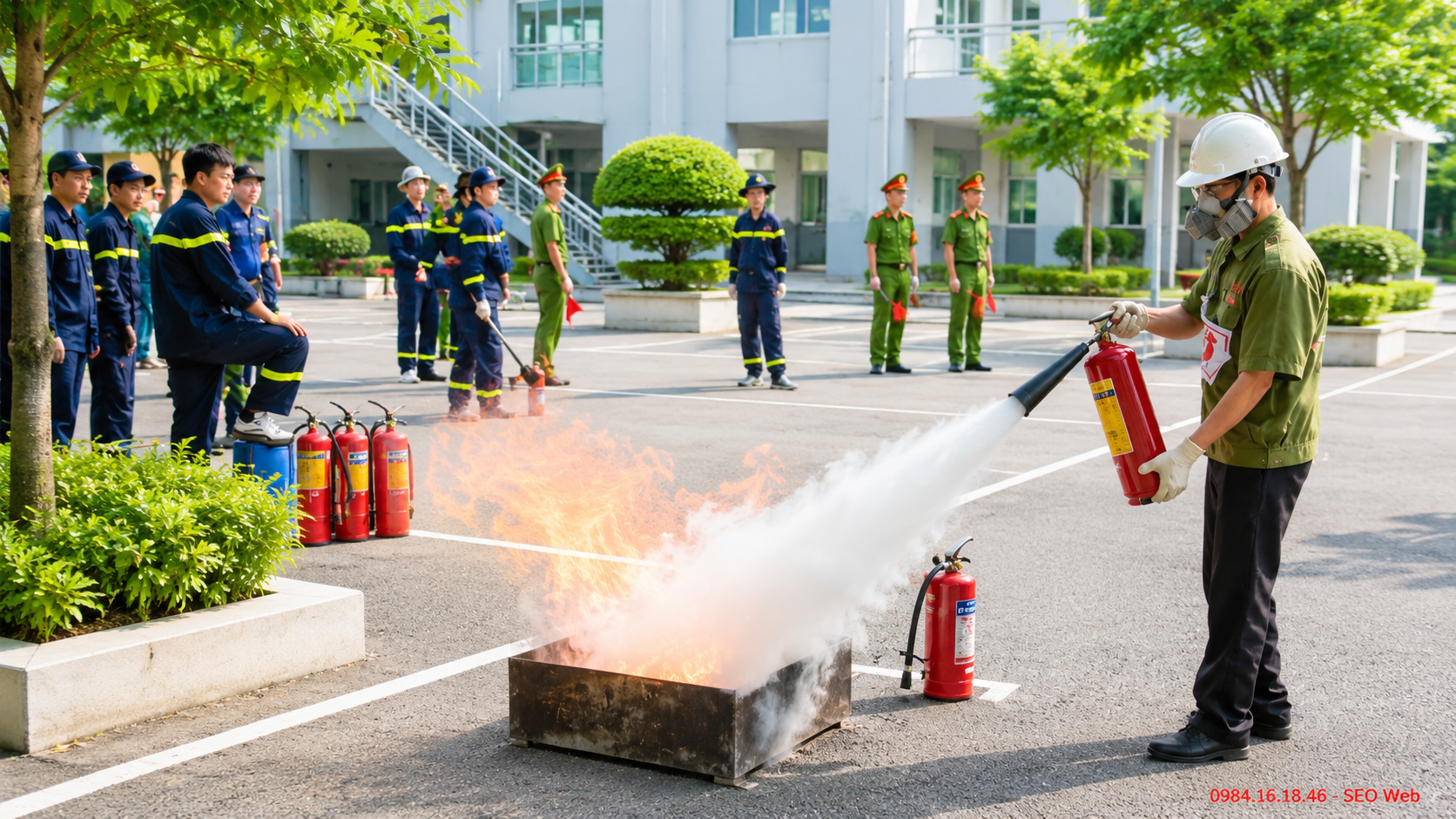Huấn luyện sử dụng bình chữa cháy cho hộ gia đình và kinh doanh