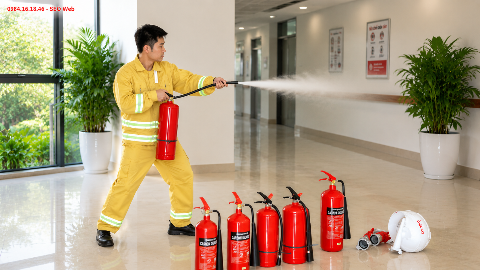 Huấn luyện sử dụng bình chữa cháy giúp nâng cao kỹ năng xử lý sự cố