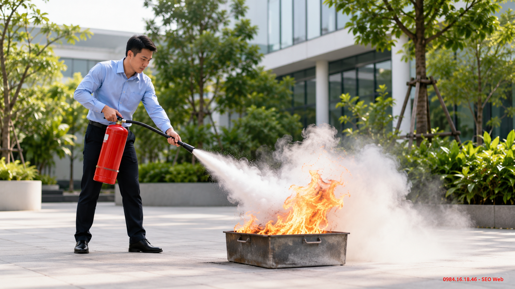 Huấn luyện thực tế giúp nâng cao khả năng xử lý đám cháy ban đầu