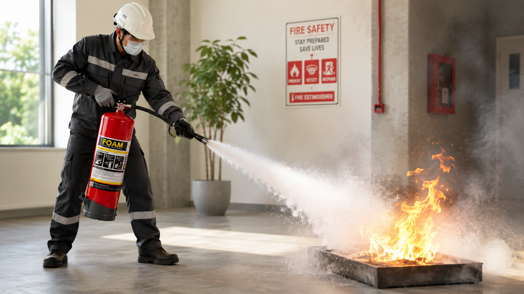 Vai trò của bình chữa cháy Foam trong công tác chữa cháy hiện nay