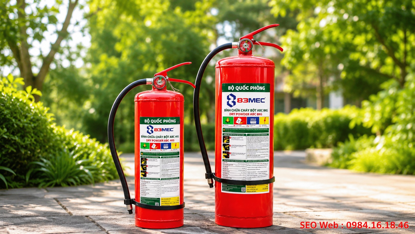 Bình chữa cháy bột ABC 4kg Bộ Quốc Phòng thích hợp lắp đặt tại văn phòng và cửa hàng. Bình chữa cháy bột ABC 4kg Bộ Quốc Phòng thích hợp lắp đặt tại văn phòng và cửa hàng.