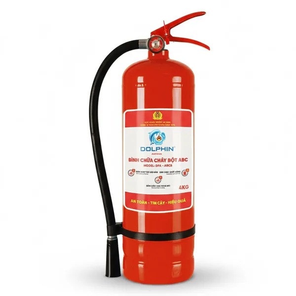 Bình chữa cháy bột ABC 4kg Dolphin BCA0