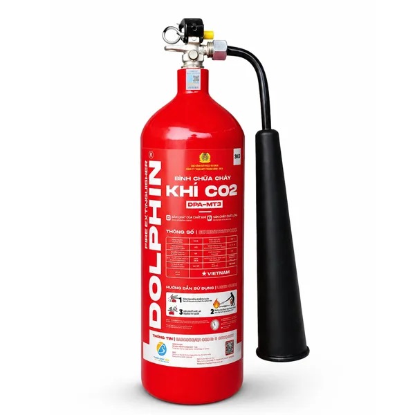 Bình chữa cháy khí CO2 3kg MT3 Dolphin0
