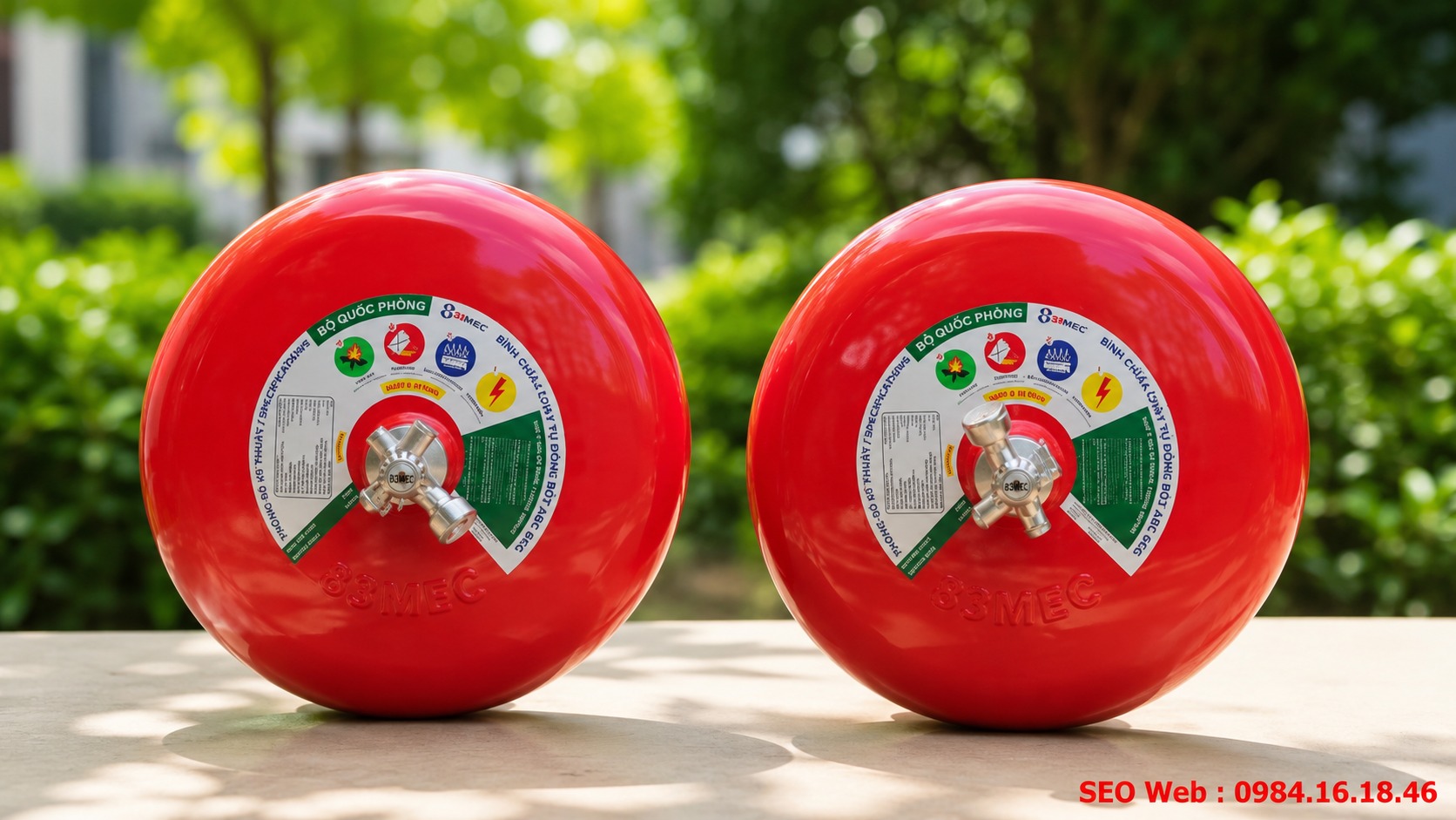 Bình chữa cháy tự động bột ABC 6kg BQP thích hợp lắp tại phòng máy điện kín.