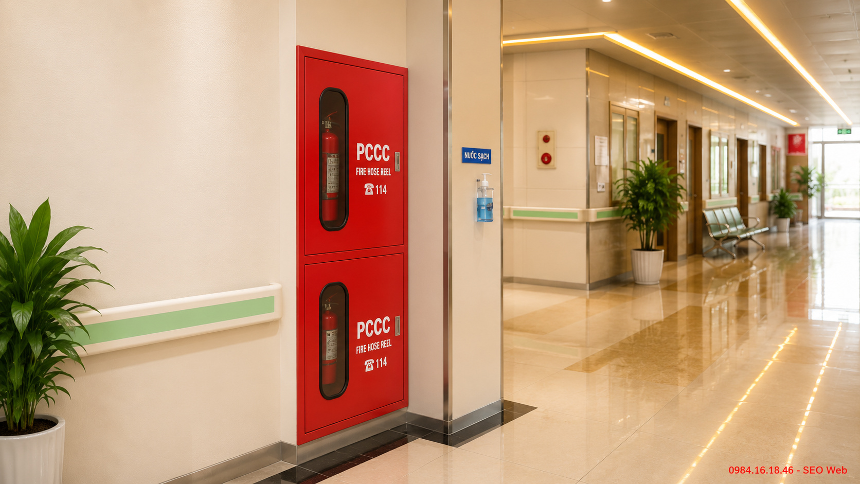 Vị trí lắp đặt tủ chữa cháy thuận tiện và an toàn Bố trí vị trí lắp đặt tủ chữa cháy đúng tiêu chuẩn