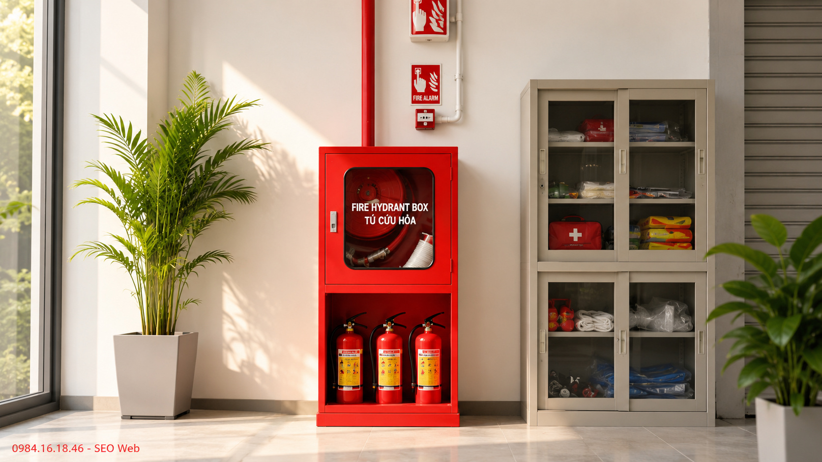 Hướng dẫn chọn vị trí lắp đặt phù hợp từng công trình Lựa chọn vị trí lắp tủ chữa cháy thuận tiện và an toàn