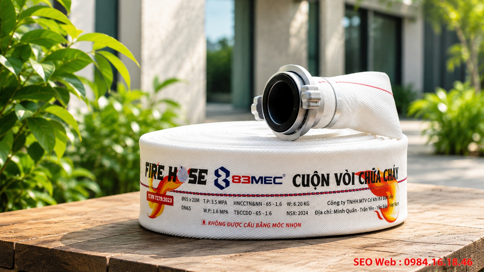Vòi chữa cháy DN65 Bộ Quốc Phòng