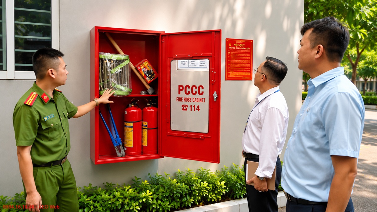 Kiểm tra bảo dưỡng tủ chữa cháy đúng quy trình Tủ chữa cháy giúp kiểm tra và bảo dưỡng thiết bị thuận tiện hơn