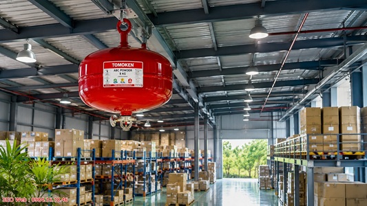 Bình chữa cháy tự động Tomoken bột ABC loại 8kg