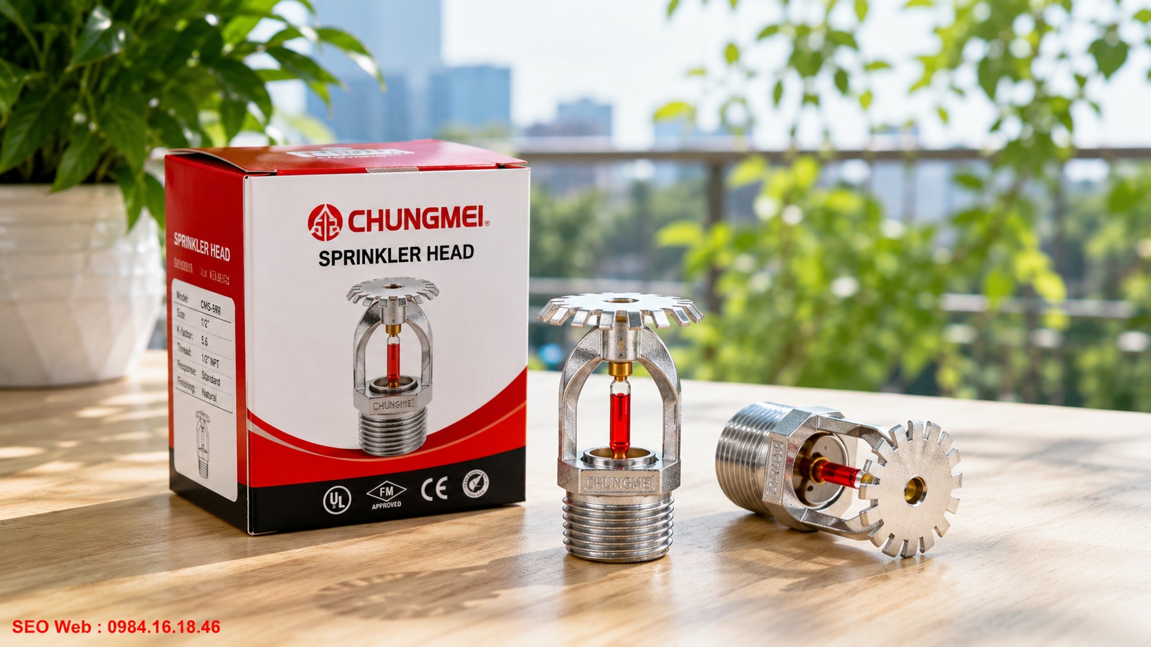 Tìm hiểu đầu phun hướng lên Chungmei cho hệ thống chữa cháy Đầu phun chữa cháy Sprinkler hướng lên Chungmei với thiết kế chắc chắn