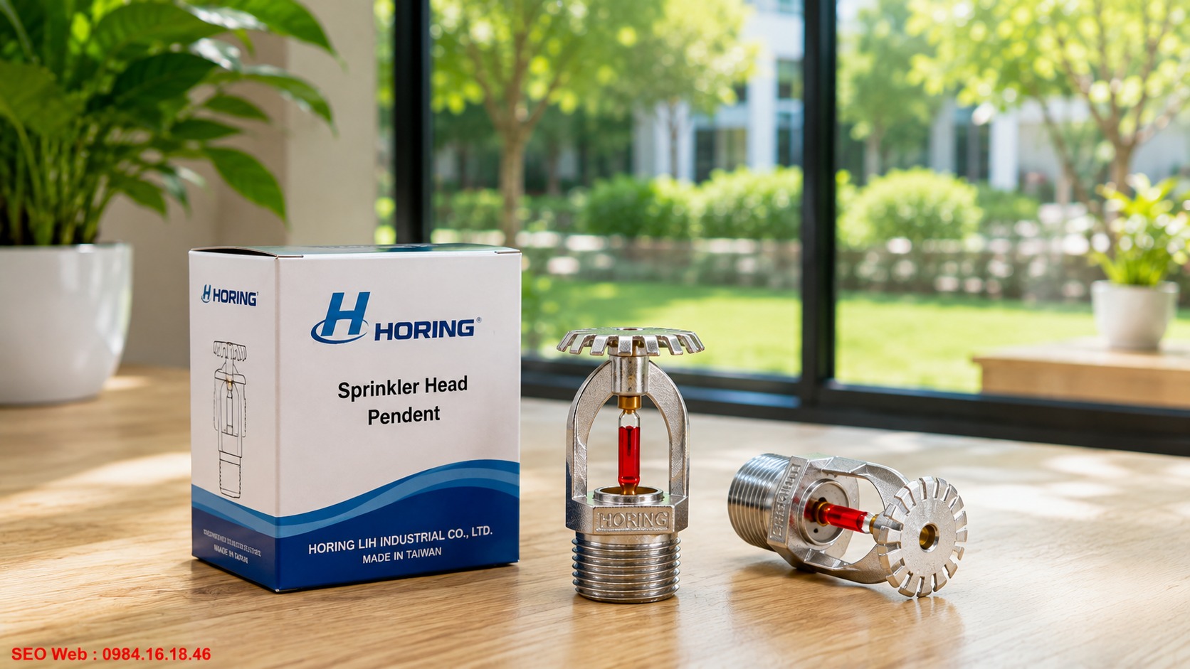 Đầu phun Horing hướng xuống hỗ trợ bảo vệ nhiều không gian công trình Sprinkler Horing có thiết kế chắc chắn và thuận tiện khi lắp đặt