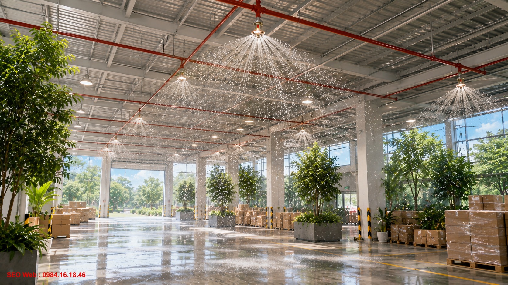 Nhiệt độ định mức của bộ phận cảm nhiệt quyết định thời điểm Sprinkler kích hoạt