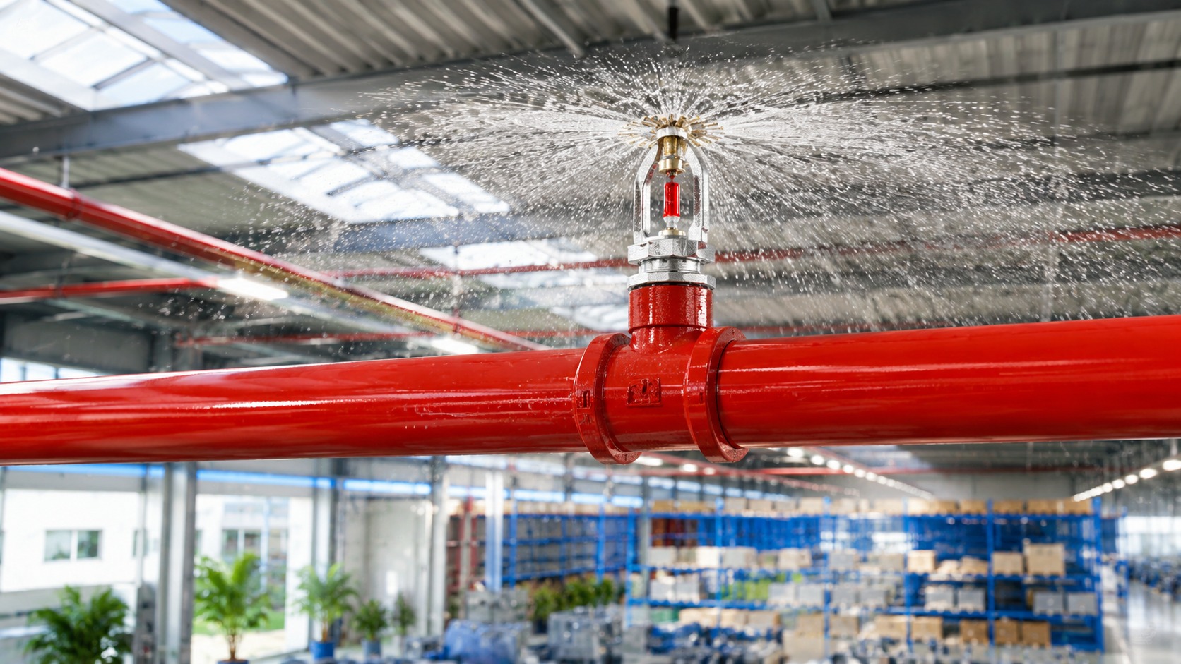 Giai đoạn đầu bóng thủy tinh phản ứng với nhiệt môi trường Bóng thủy tinh Sprinkler tiếp nhận nhiệt từ luồng khí nóng trước khi chất lỏng giãn nở