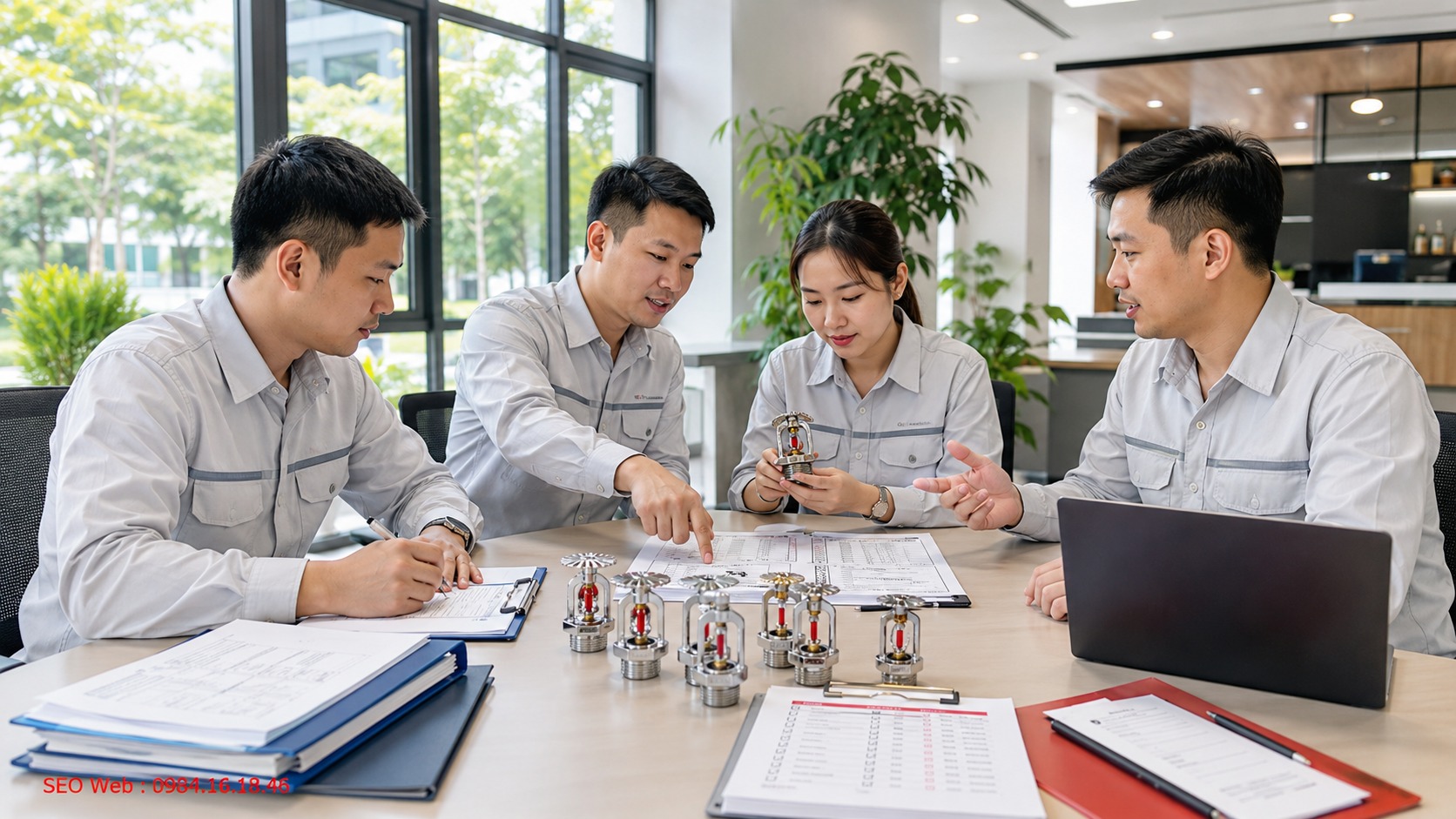 Các bước kiểm tra sprinkler nhằm duy trì trạng thái vận hành an toàn Quy trình kiểm tra đầu phun sprinkler hướng xuống tại công trình