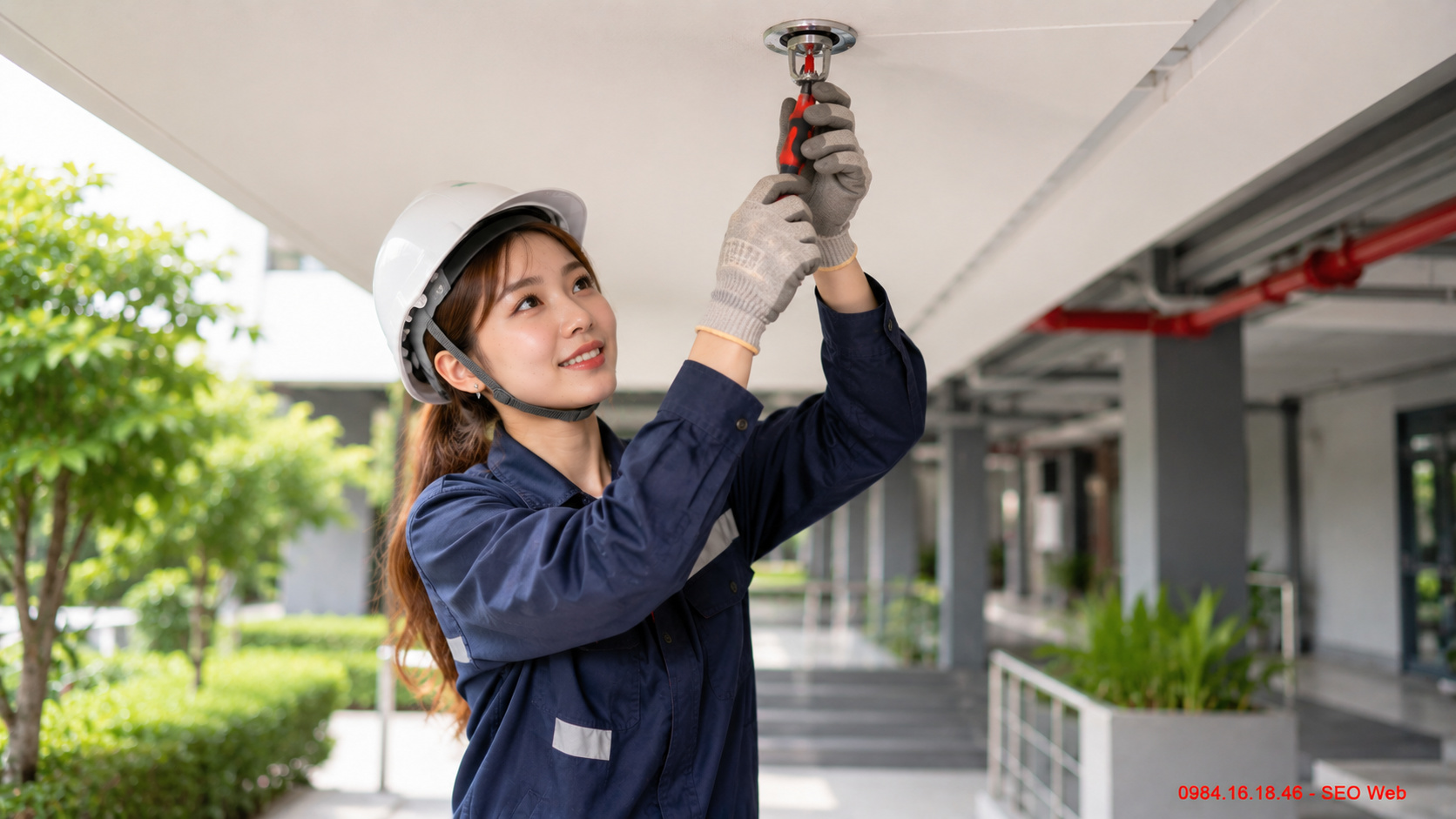 Kiểm tra vật cản để duy trì vùng phun nước hiệu quả Vật cản quanh đầu phun sprinkler ảnh hưởng vùng phân phối nước