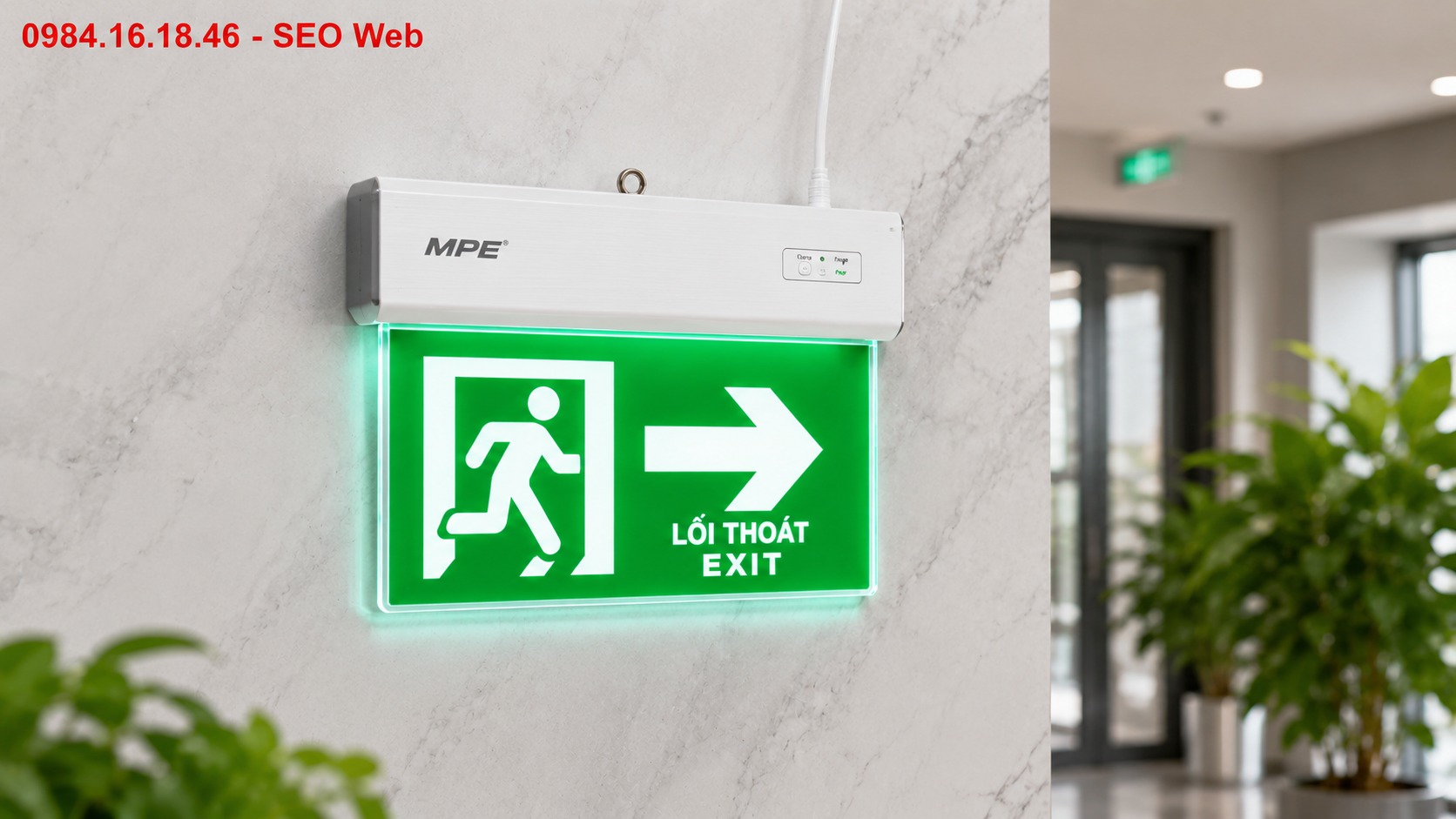 Đèn Exit MPE giá hợp lý đáp ứng nhu cầu chỉ dẫn thoát hiểm công trình