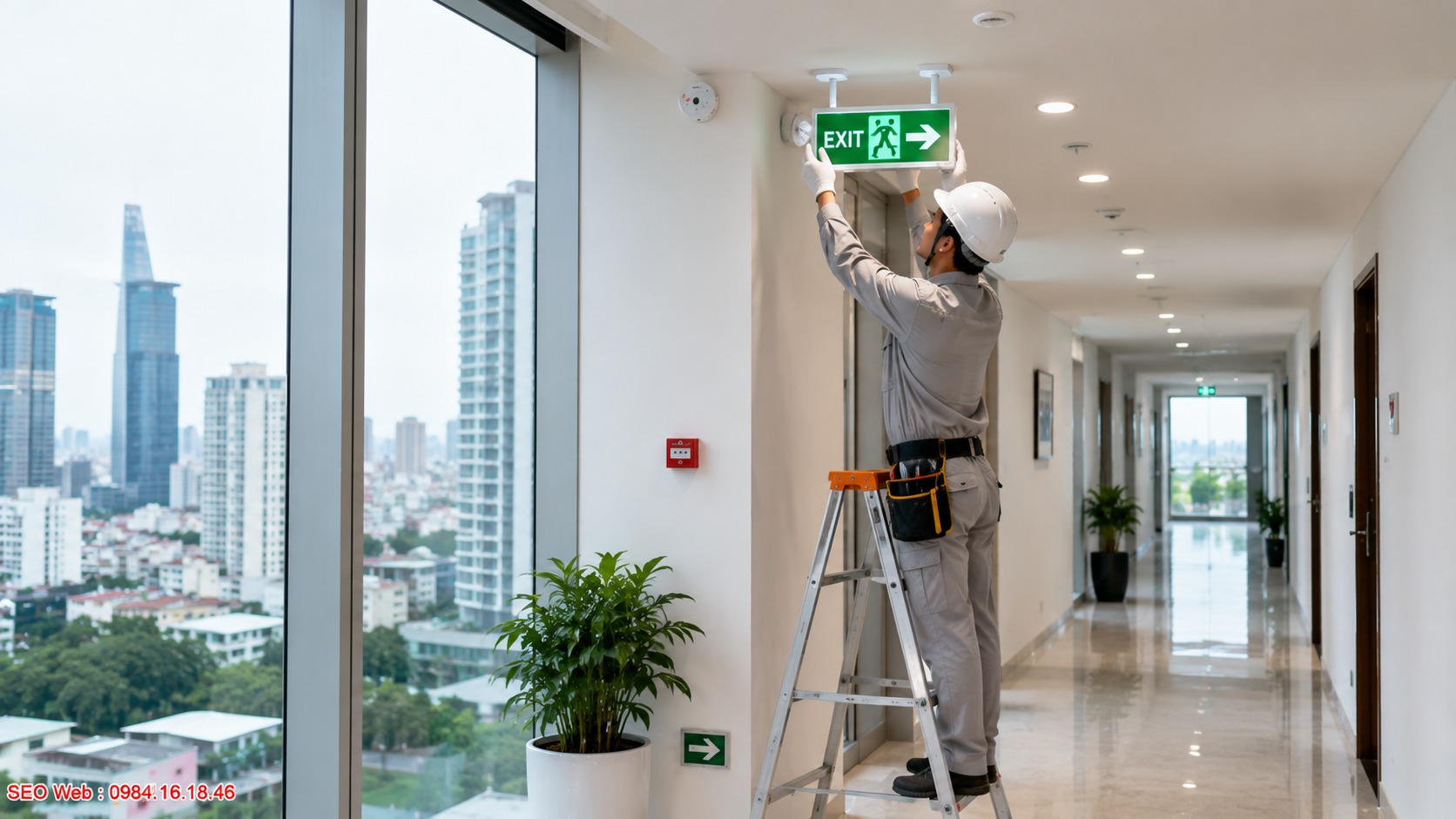 Bảo trì đèn Exit định kỳ giúp kéo dài tuổi thọ và giảm hư hỏng