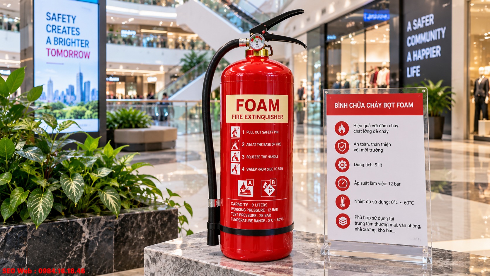 Lớp bọt foam phủ bề mặt giúp cách ly oxy và chống tái cháy