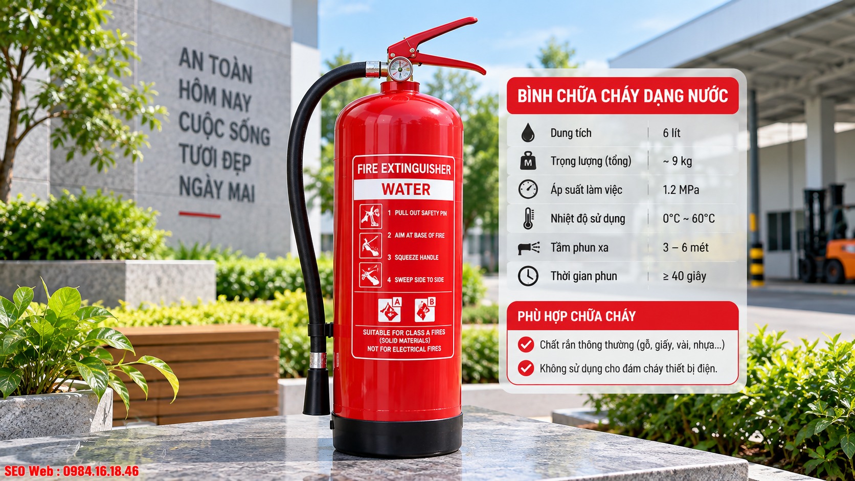Nước làm giảm nhiệt nhanh nhưng không phù hợp cháy điện xăng dầu