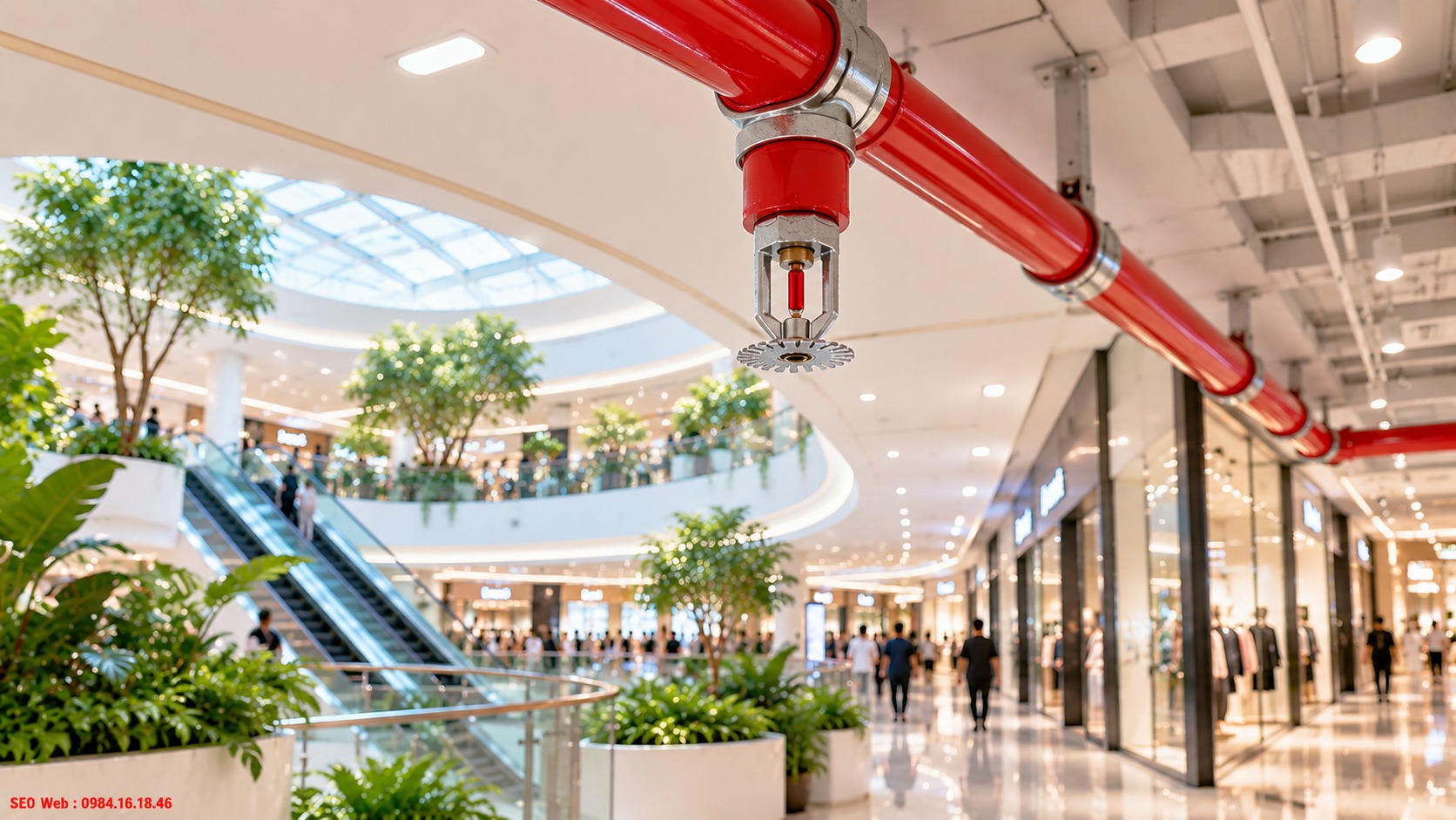 Đầu phun hướng xuống tiêu chuẩn cho nhiều mặt bằng công trình Đầu phun Sprinkler hướng xuống kiểu tiêu chuẩn lắp dưới đường ống