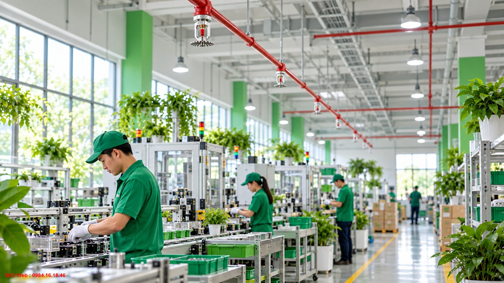 Giải pháp đầu phun Sprinkler phù hợp cho khu vực nhà xưởng sản xuất Đầu phun Sprinkler cho nhà xưởng sản xuất phù hợp mức nguy hiểm cháy thực tế