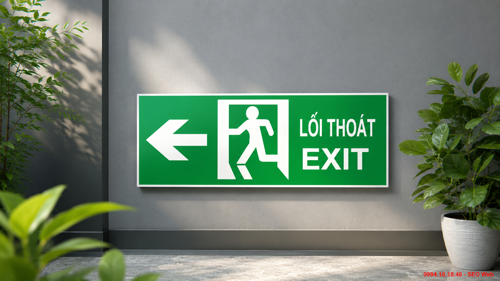 Đèn Exit âm tường tạo không gian gọn đẹp và vẫn đảm bảo thoát hiểm