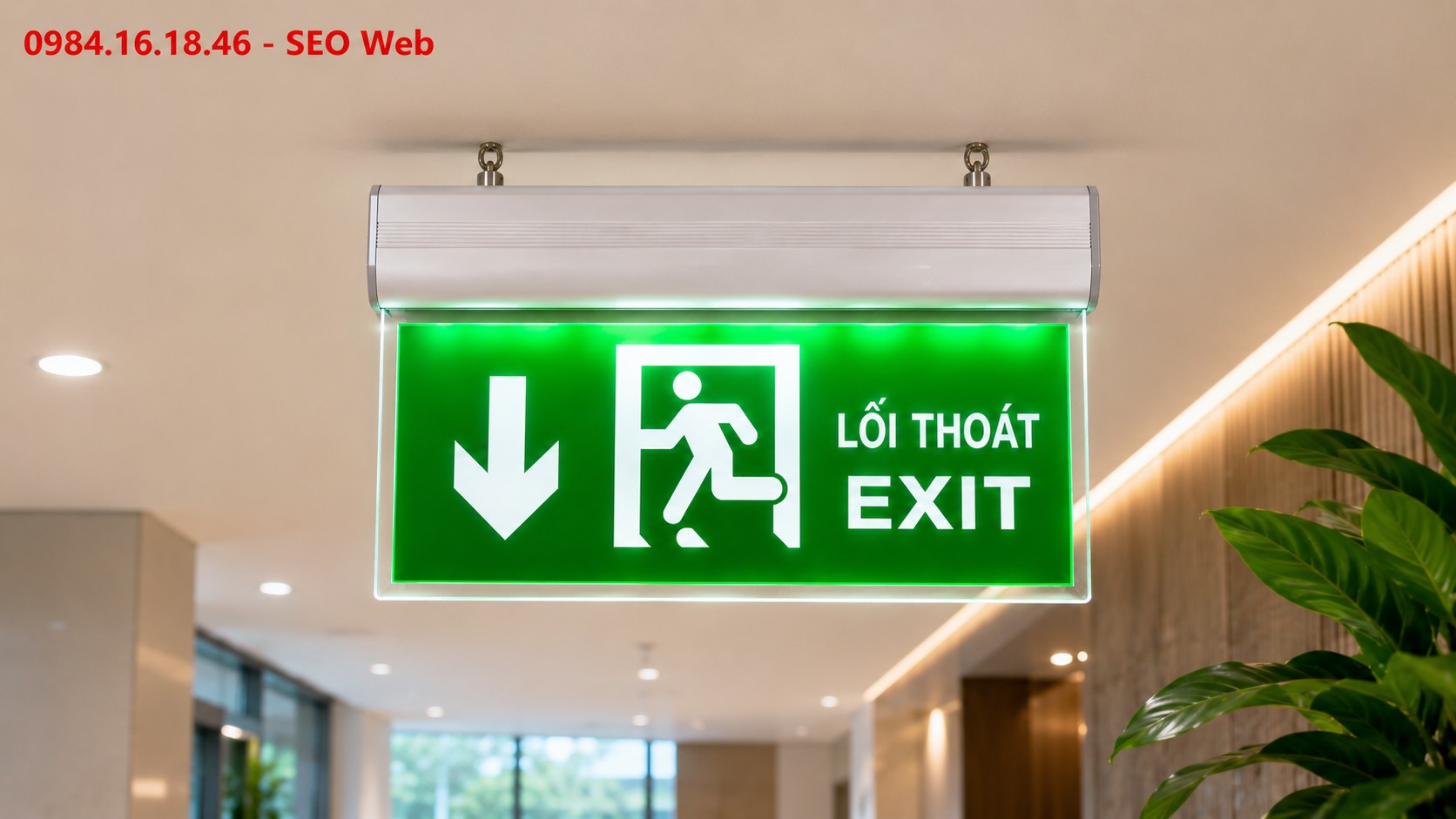 Đèn Exit trong chung cư cao tầng giúp cư dân tìm lối thoát an toàn