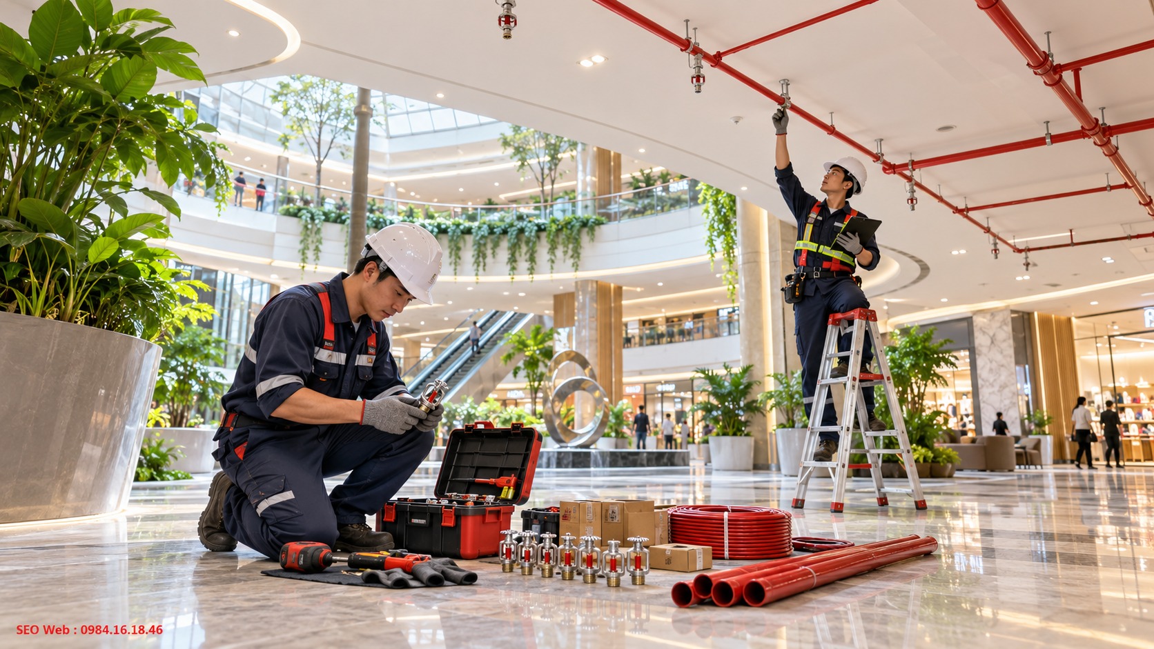 Dụng cụ chuyên dụng phục vụ lắp đặt đầu phun Sprinkler hướng xuống