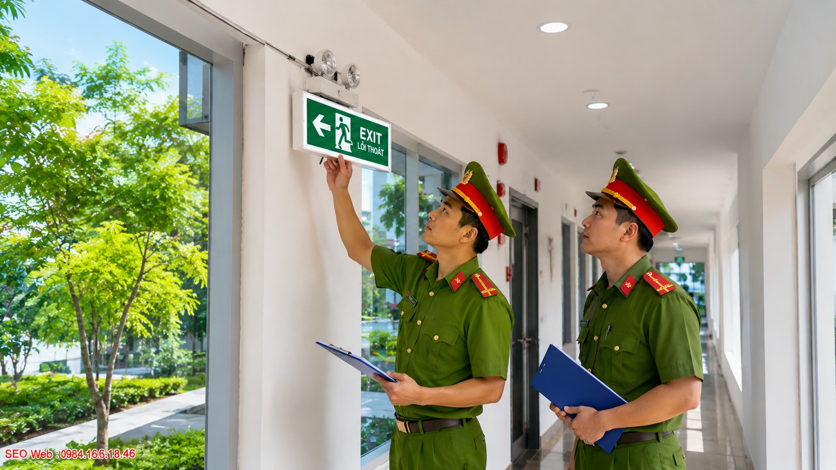 Đèn Exit hỗ trợ công trình tuân thủ các yêu cầu an toàn PCCC cần thiết