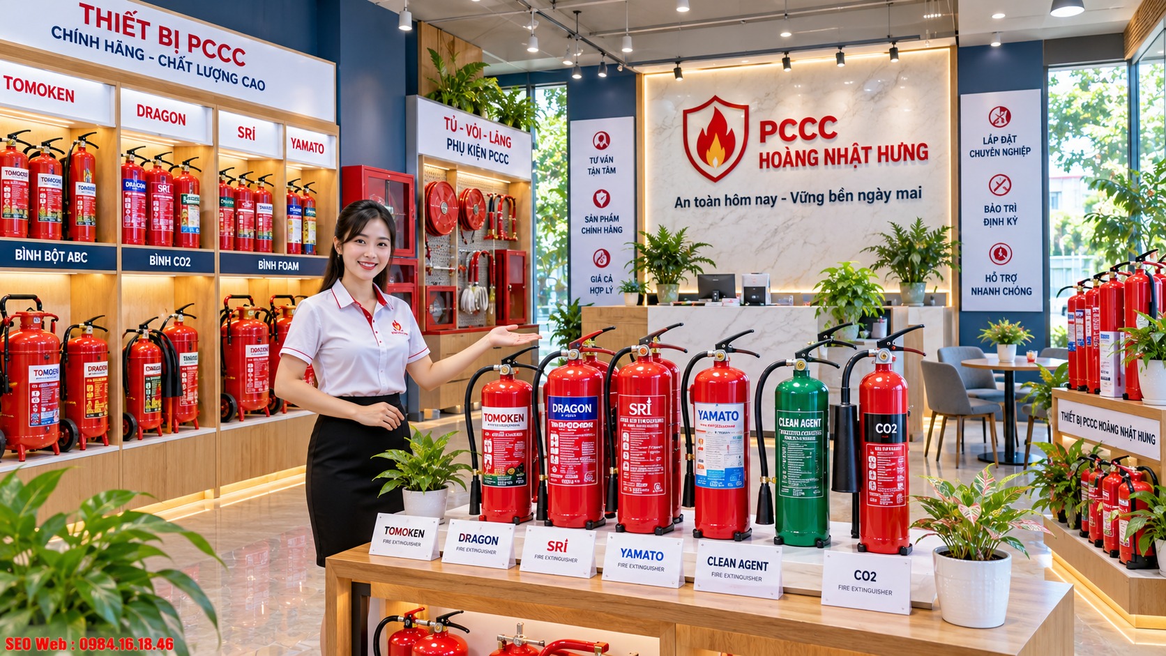 Hoàng Nhật Hưng cung cấp bình chữa cháy chính hãng giá cạnh tranh