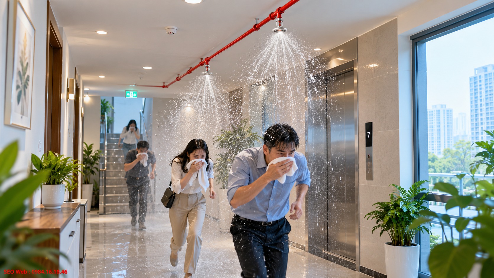 Cơ chế cảm nhiệt giúp đầu phun Sprinkler hoạt động tự động Nguyên lý hoạt động đầu phun Sprinkler hướng xuống khi nhiệt độ đạt ngưỡng