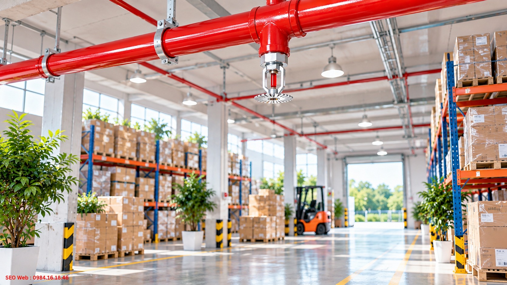 Các vật cản thường gặp quanh đầu phun cần được kiểm soát Nhận biết dầm, đường ống và thiết bị gây cản trở vùng phun Sprinkler