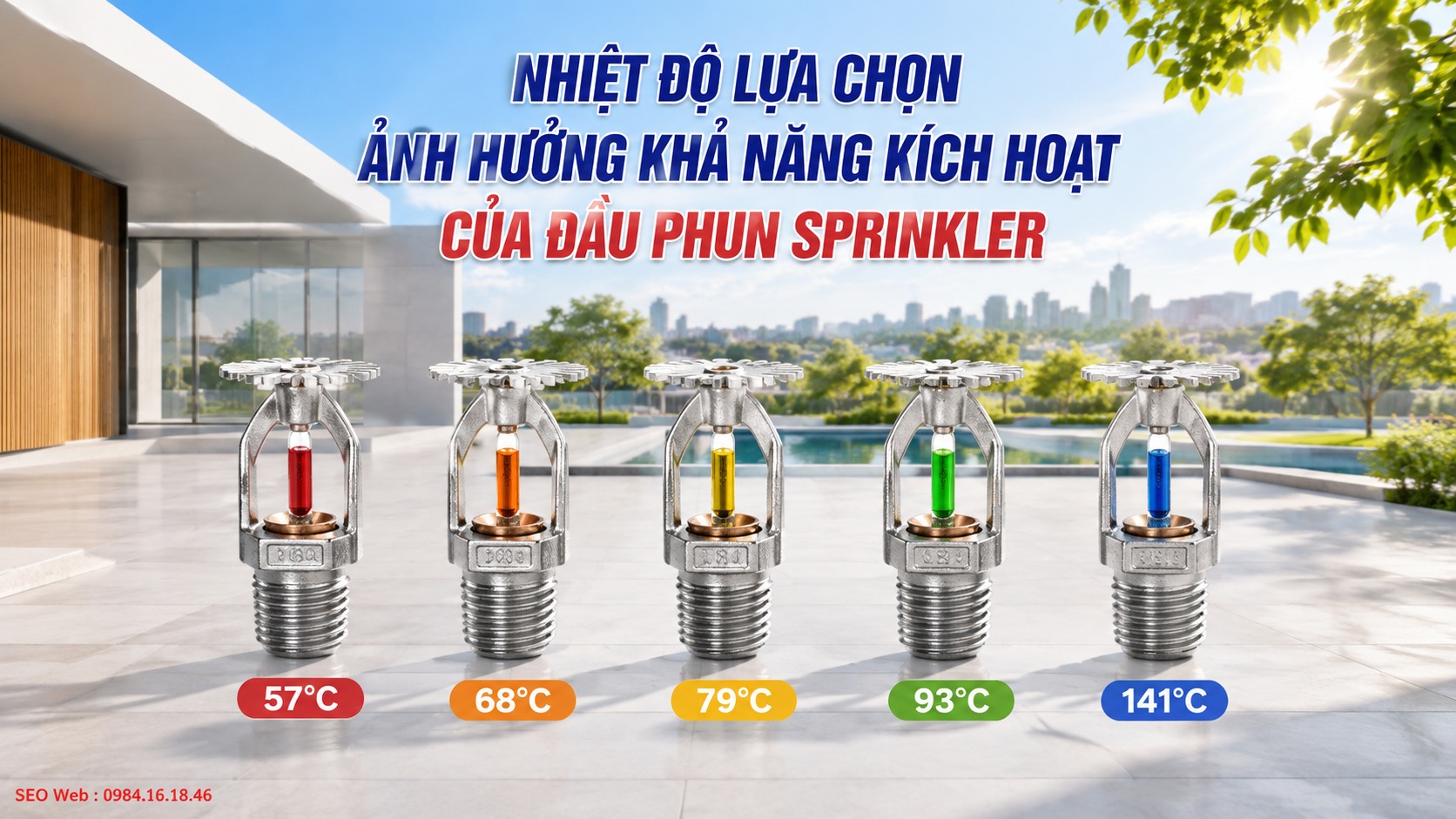 Lựa chọn hệ số K phù hợp yêu cầu cấp nước Sprinkler Phân loại đầu phun Sprinkler hướng xuống theo hệ số K