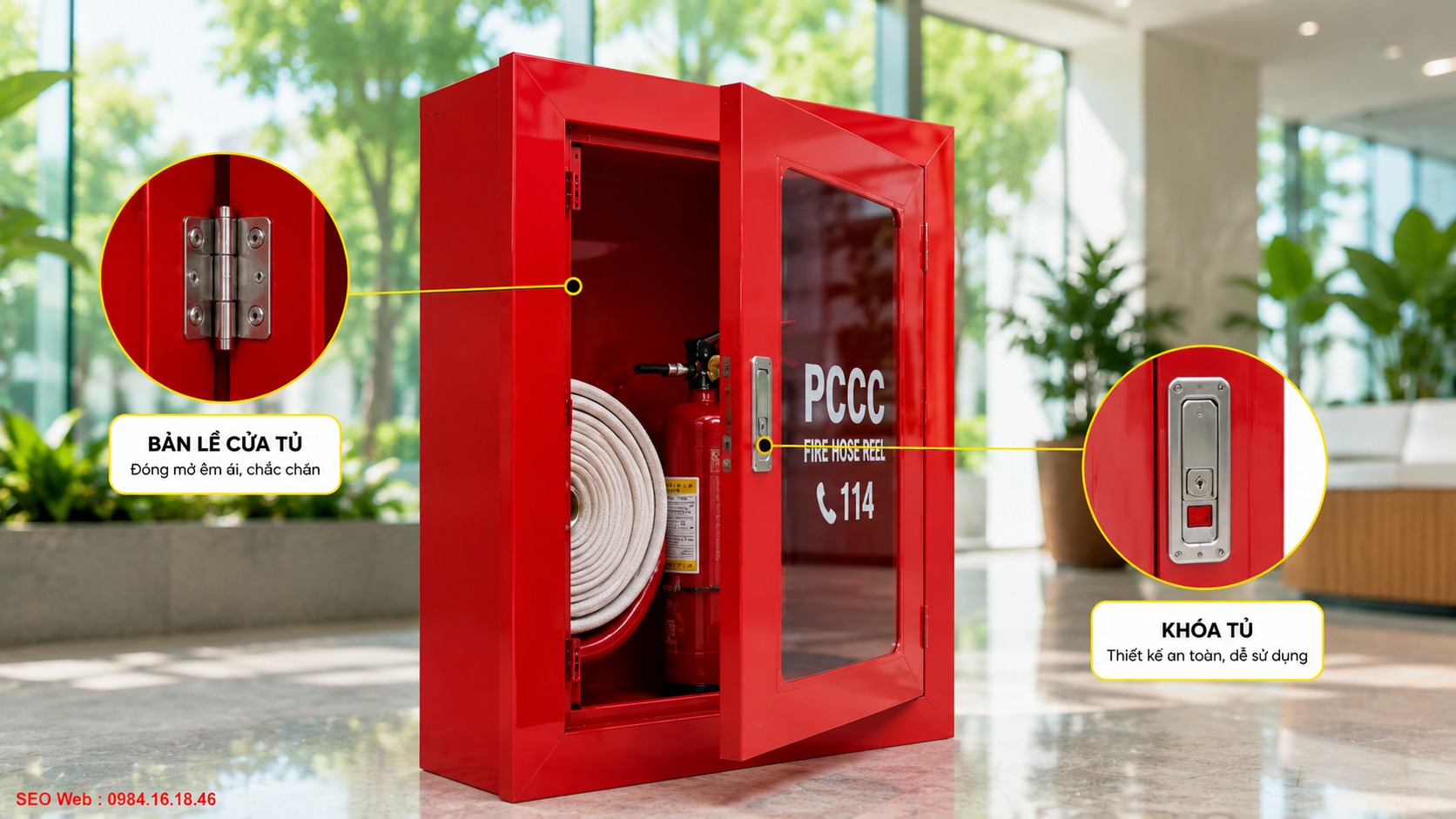 Tủ chữa cháy đáp ứng yêu cầu kiểm tra an toàn thực tế