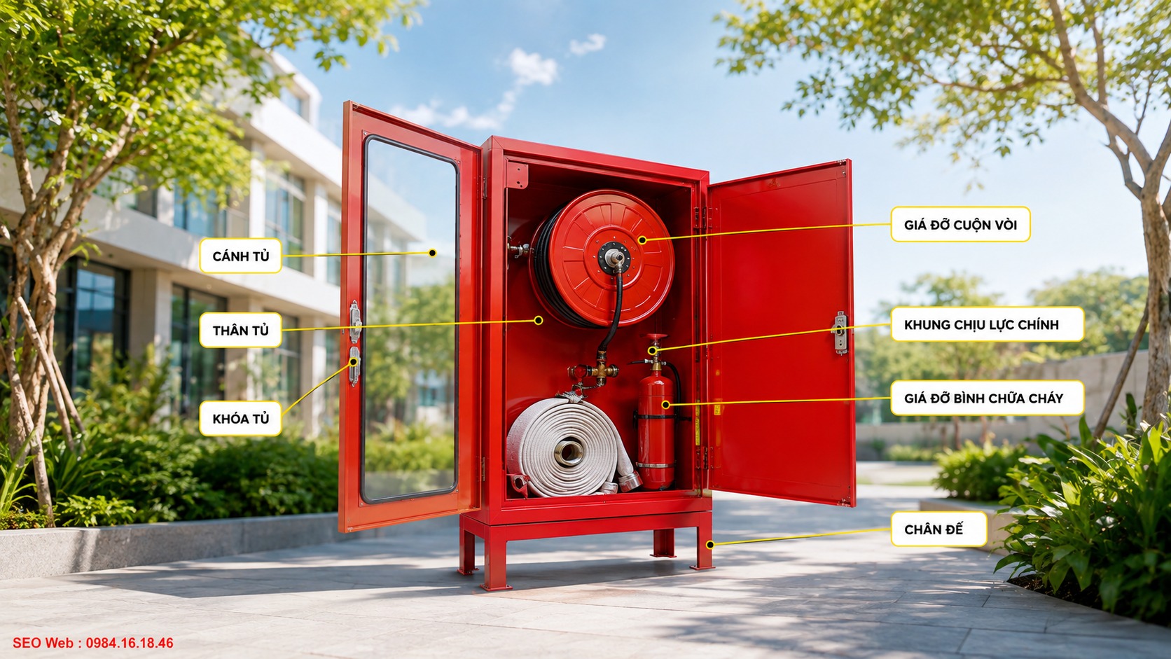Tủ chữa cháy ngoài trời có khả năng chống thời tiết