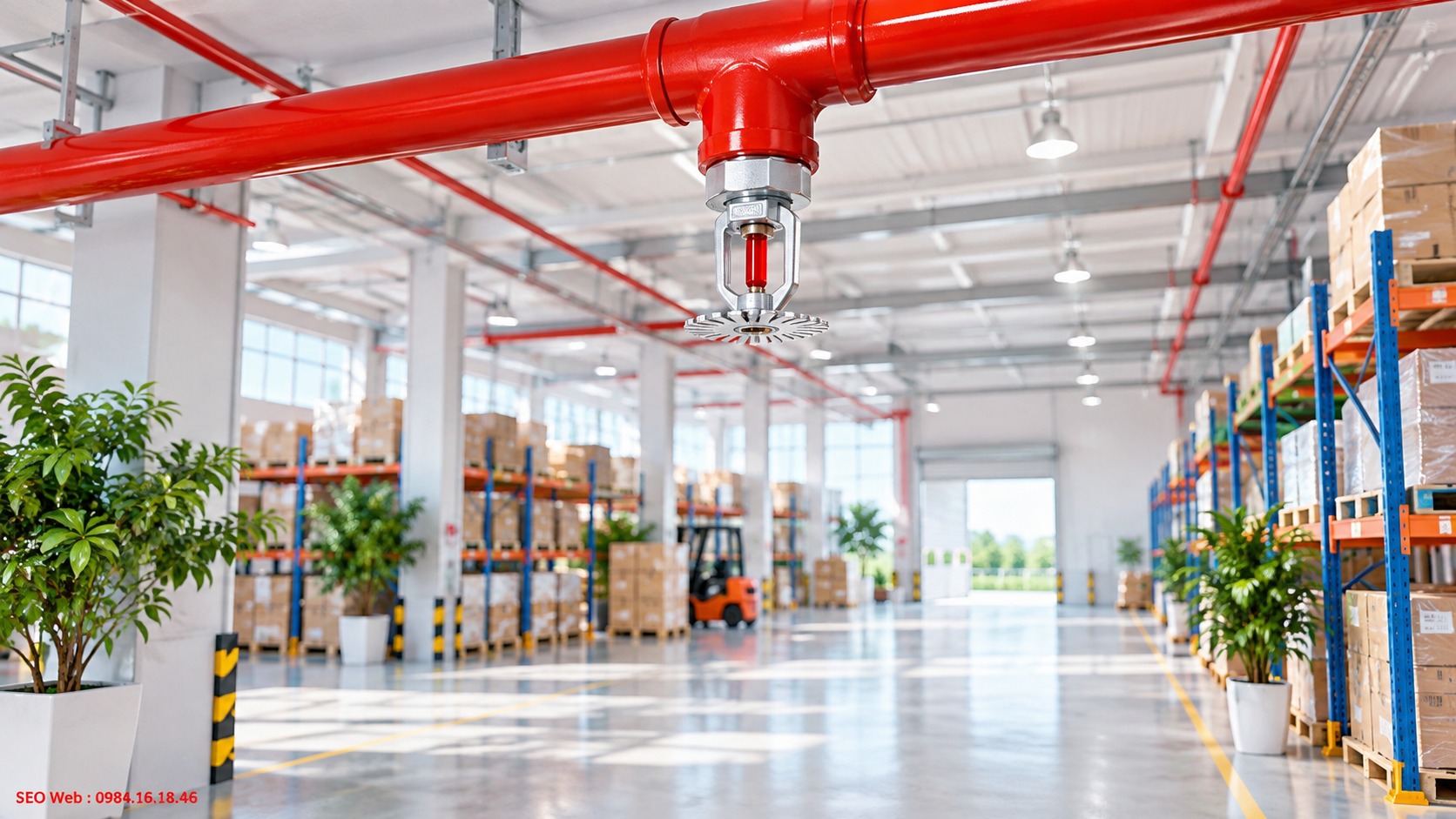 Các công trình phù hợp sử dụng đầu phun hướng xuống Ứng dụng đầu phun Sprinkler hướng xuống tại nhiều công trình