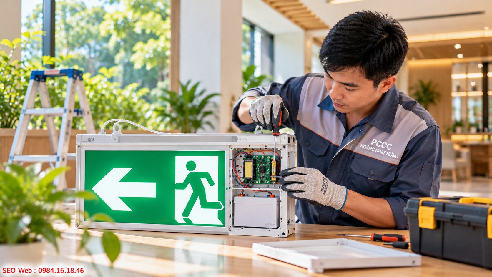 Cấu tạo bên trong quyết định khả năng vận hành của đèn Exit Các bộ phận chính tham gia quá trình hoạt động của đèn Exit