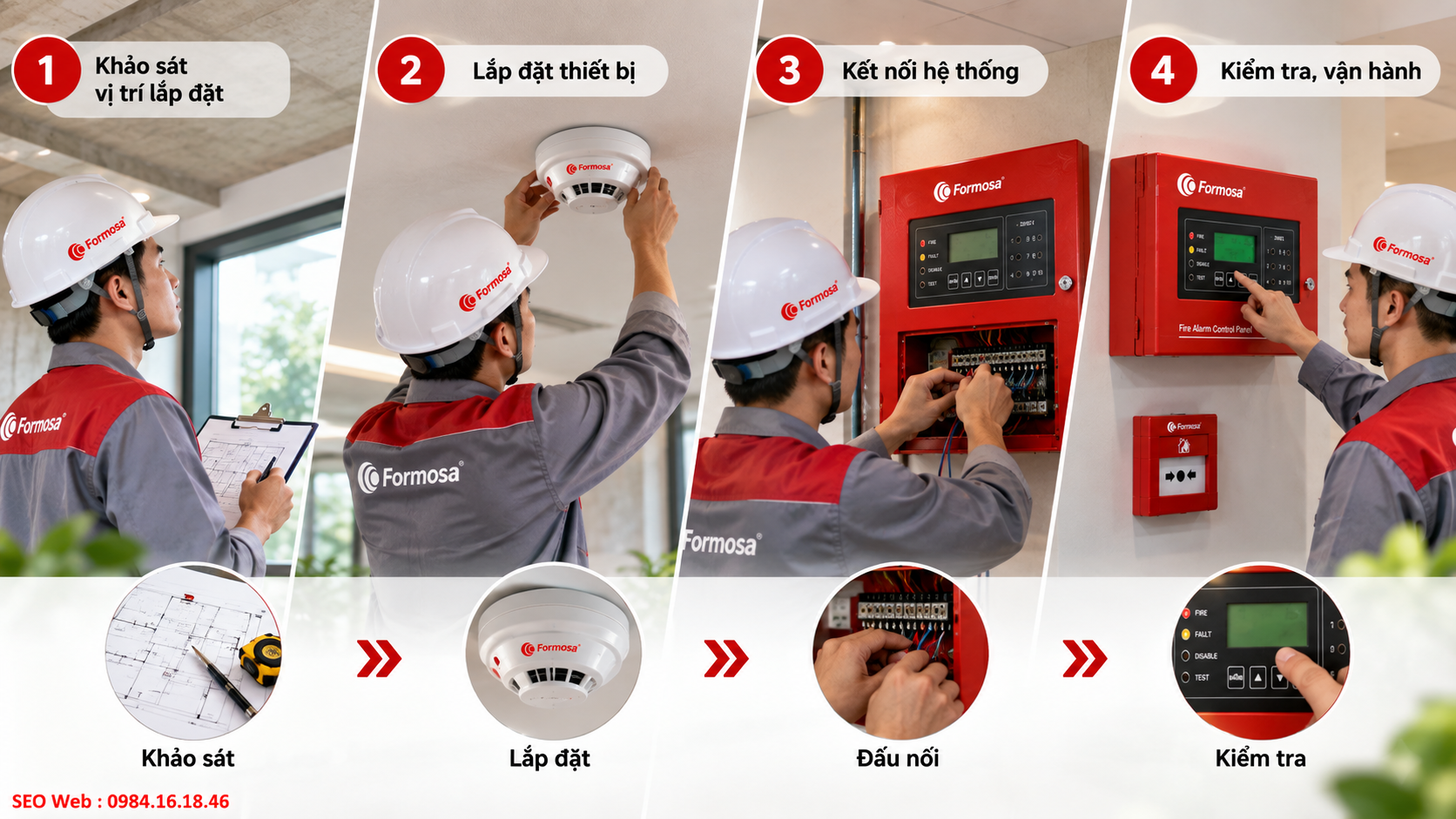 Đấu nối và cài đặt chính xác giúp hệ thống báo cháy vận hành ổn định