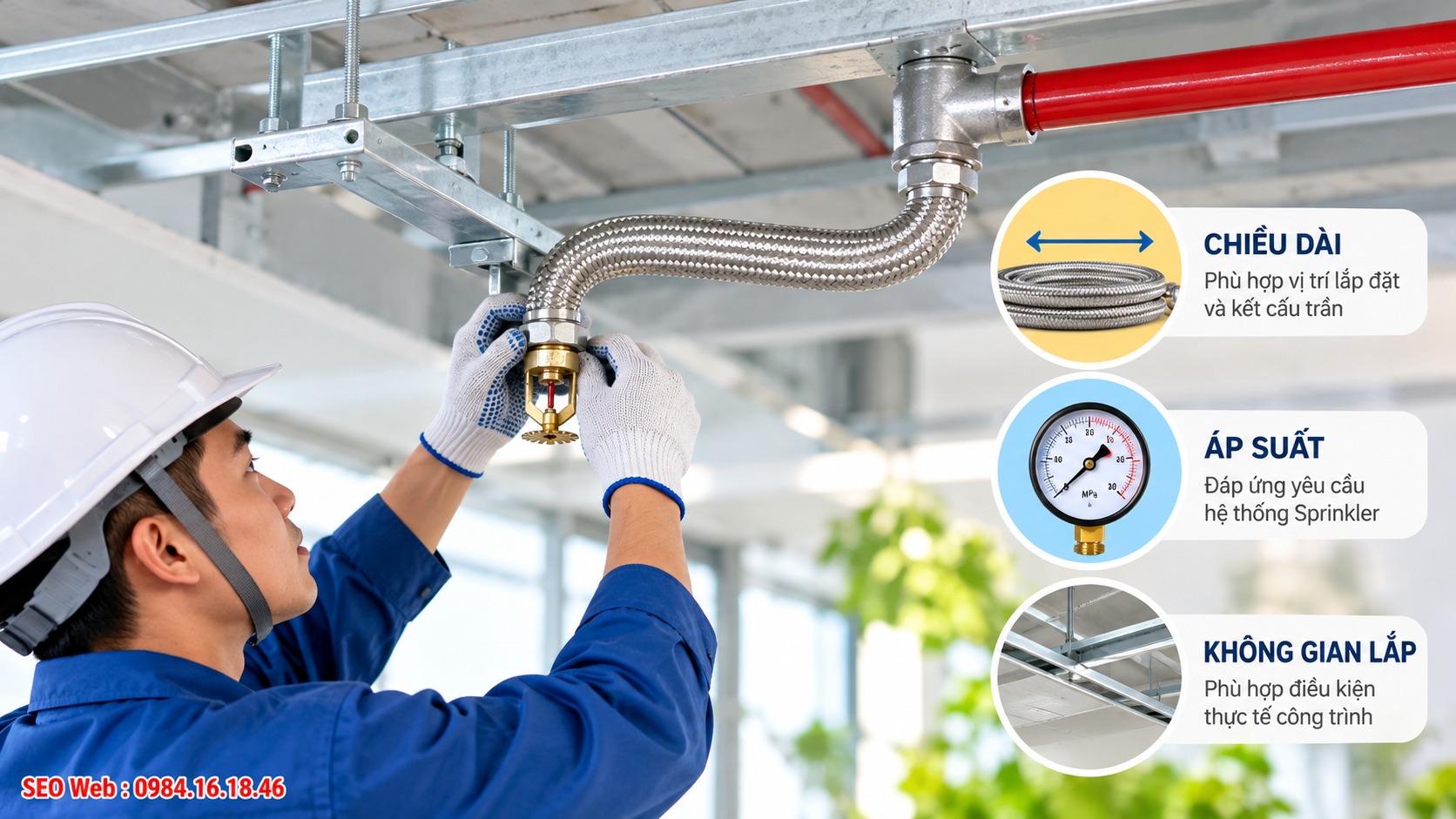 Chiều dài và áp suất quyết định khả năng phù hợp khi lắp đặt